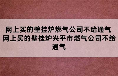 网上买的壁挂炉燃气公司不给通气 网上买的壁挂炉兴平市燃气公司不给通气